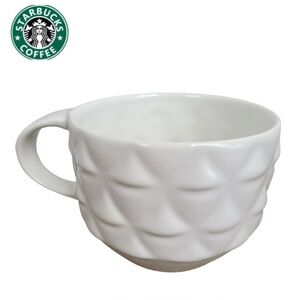 Starbucks white geometric coffee tea latte mug
